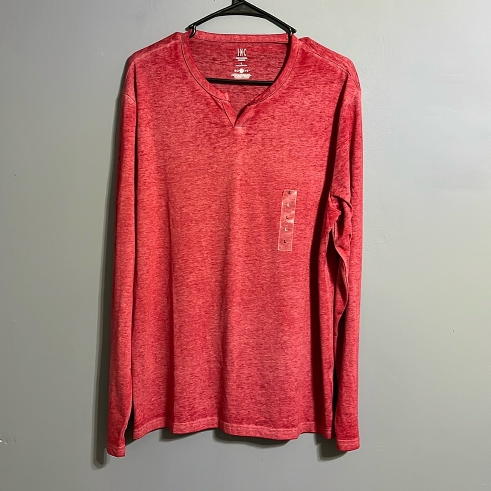 NWOT INC long sleeve shirt red size large